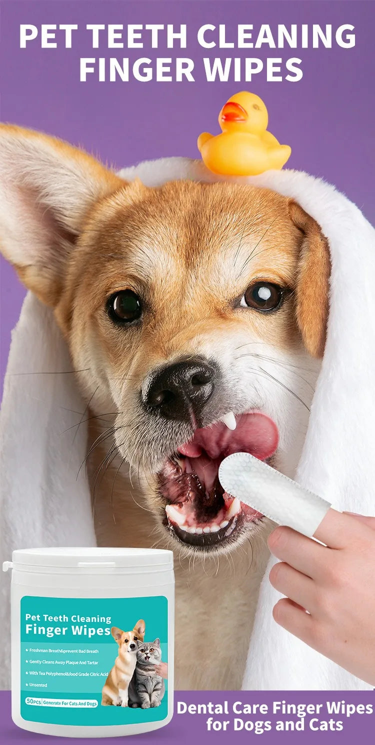 Pet Dental Finger Brush - Remove Plaque & Freshen Breath