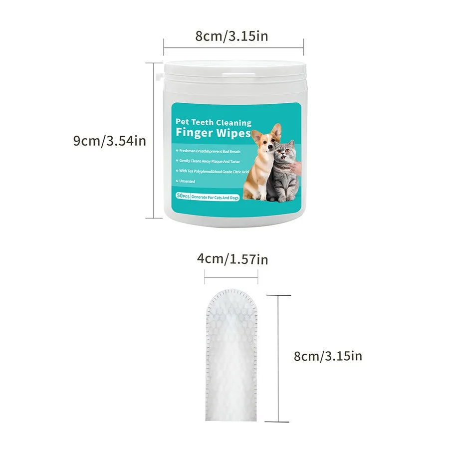 Pet Dental Finger Brush - Remove Plaque & Freshen Breath
